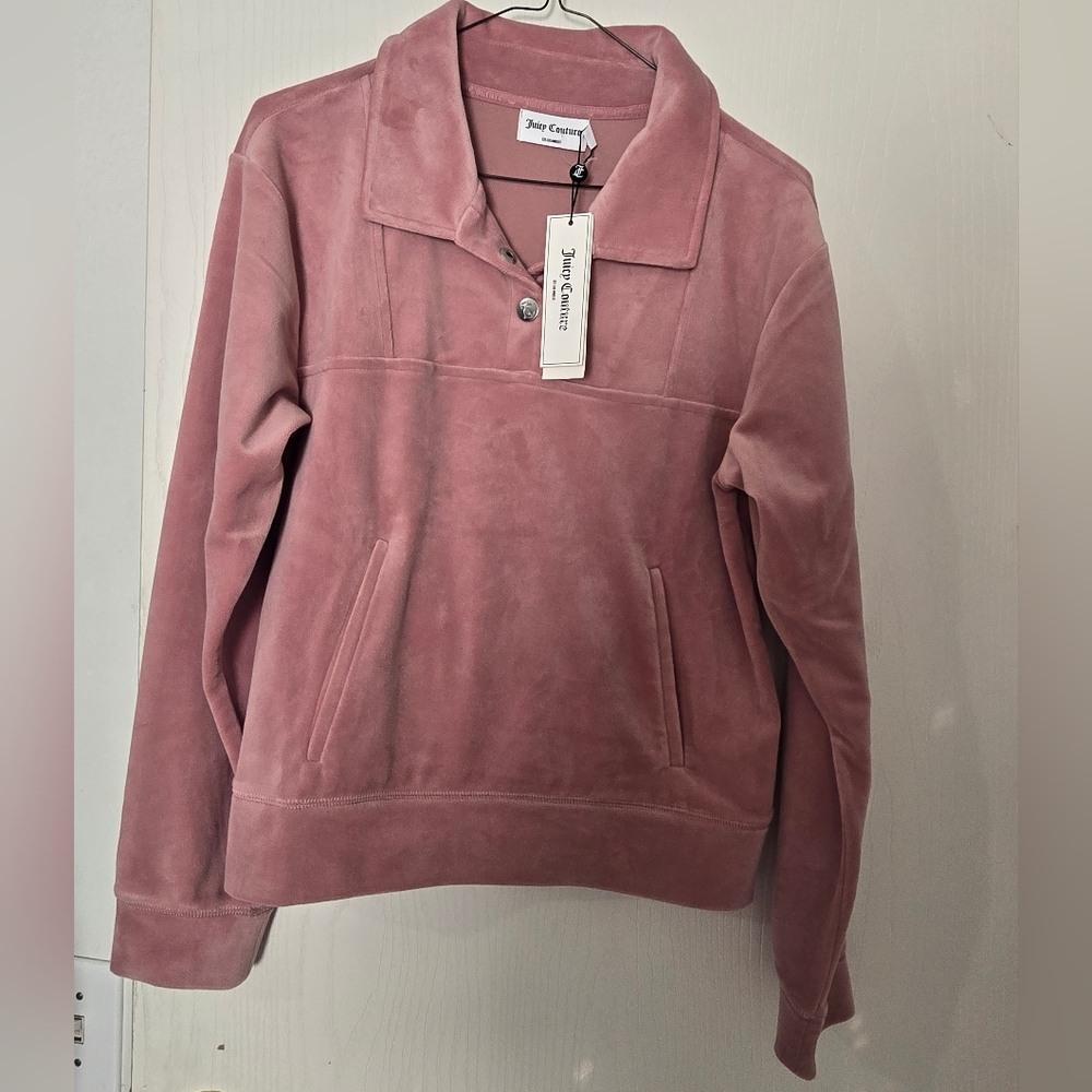 Small Juicy Couture Velour Blushing Pink Women's Top. NWT. Very Soft